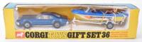 Corgi Toys Gift Set 36 Oldsmobile Toronado, Glastron Sportsman Speedboat