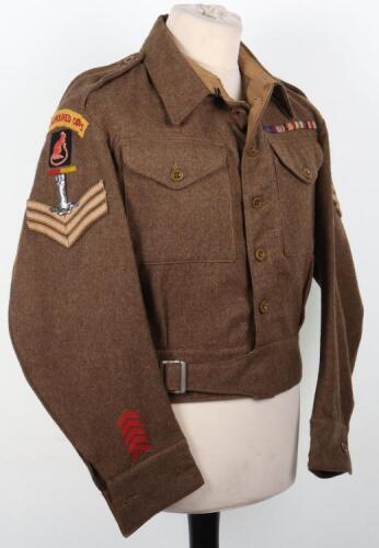 WW2 British 11th (Prince Albert&rsquo;s Own) Hussars 7th Armoured Division Battle Dress Blouse