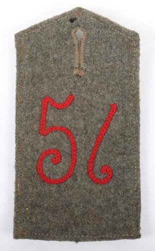 1915 Simplified Other Ranks Shoulder Strap of Infanterie Regiment Nr 57 (8th Westphalian) Infantry Duke Ferdinand of Brunswick