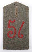 1915 Simplified Other Ranks Shoulder Strap of Infanterie Regiment Nr 57 (8th Westphalian) Infantry Duke Ferdinand of Brunswick