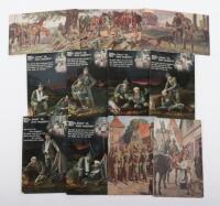 2x Interesting Sets of WW1 German Propaganda Full Colour Postcards