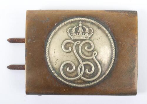 Scarce Saxon 107th (8th Royal Saxon) Infantry “Prinz Johann Georg von Sachsen” Other Ranks Belt Buckle