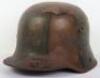 Imperial German M-17 Camouflaged Steel Combat Helmet