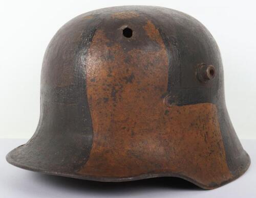 Imperial German Camouflaged M-18 Steel Combat Helmet Shell