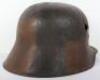 Imperial German Camouflaged M-18 Steel Combat Helmet Shell - 3