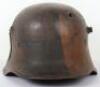 Imperial German Camouflaged M-18 Steel Combat Helmet Shell - 10