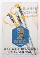 Scarce German Edged Weapons Manufacturers WKC Full Colour Advertising Board