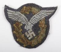 Scarce WW2 Luftwaffe Officers Pilot Observers Cloth Qualification Badge