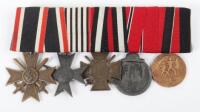 Third Reich Court Mounted Medal Group of Five