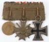 Third Reich Iron Cross Court Mounted Medal Trio - 3