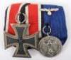 WW2 German Iron Cross Court Mounted Medal Pair - 2