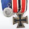 WW2 German Iron Cross Court Mounted Medal Pair - 4