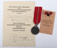 WW2 German Eastern Front Medal & Citation Grouping