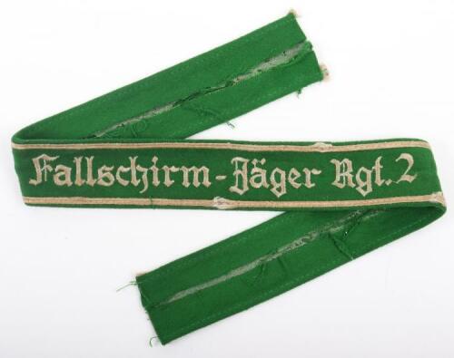 Scarce Luftwaffe Fallshchirm-Jager Regiment Nr 2 NCO’s Tunic Cuff Title
