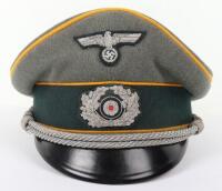 WW2 German Army Cavalry Section Officers Peaked Cap