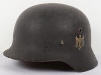 WW2 German Army Single Decal Steel Combat Helmet