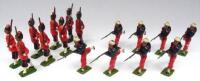 Britains set 68, 1st Madras Native Infantry SECOND VERSION, at the slope, (Condition Good, two Fair, not matching) and set 142 Zouaves (Condition Good) 1935 (16)