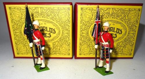 Britains Archive sets 40006 and 40009 Ensigns of the Camerons in original boxes (Condition Excellent, boxes Excellent and various firing figures with three Officers (Condition Very Good, many repainted, some repaired) (24)