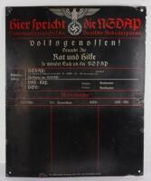 Third Reich Hier Spricht die NSDAP Enamel Building Plaque