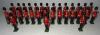 Britains set 2082, Coldstream Guards at attention with two further sets and Officers, and seven additional Men (Condition Very Good, some dents in bearskins, five embellished with buff facings, possibly some retouching to bearskins) 1954 (31)