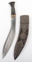 Fine Quality 20th Century Silver Mounted Burmese Gurkha Kukri