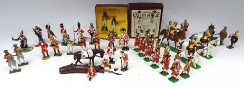 New Toy Soldier Historical Subjects Napoleonic including two Trophy Colour Bearers, American Revolution including Britains Valley Forge, English Civil War, Elizabeth I, Henry VIII and three Mongols on foot, some in original boxes (Condition Excellent, box