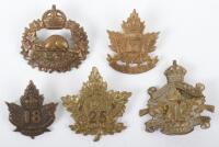 5x Canadian C.E.F Cap Badges