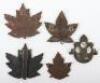 5x Canadian C.E.F Cap Badges - 2
