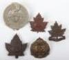 5x Canadian C.E.F Cap Badges