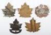 5x Canadian C.E.F Cap Badges - 2