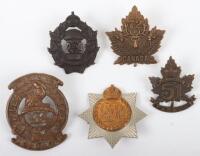 5x Canadian C.E.F Cap Badges