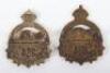 2x Canadian 254th Overseas Battalion C.E.F Cap Badges - 2