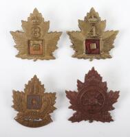 4x Canadian C.E.F Railway Troops Cap Badges