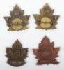 4x Canadian C.E.F Railway Troops Cap Badges - 2