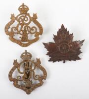 3x Canadian Artillery Cap Badges
