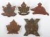 5x Canadian C.E.F Cap Badges