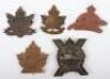 5x Canadian C.E.F Cap Badges - 2