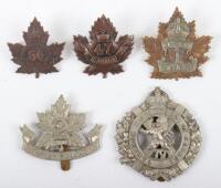 5x Canadian C.E.F Cap Badges