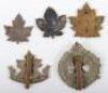 5x Canadian C.E.F Cap Badges - 2