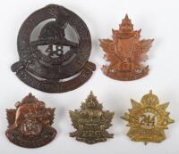 5x Canadian C.E.F Cap Badges