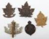 5x Canadian C.E.F Cap Badges - 2