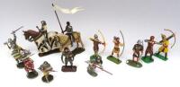 Whittlesea Miniatures and others, painted 54mm Medieval Archers and other Men at arms and Knights WELL DETAILED (Condition Excellent) (13)