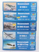 Five Trumpeter 1:32 scale Messerschmitt Fighter Aircraft model kits
