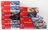 Ten Airfix 1:72 scale Fighter Aircraft model kits