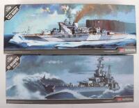 Two Academy 1:350 scale Battleship model kits