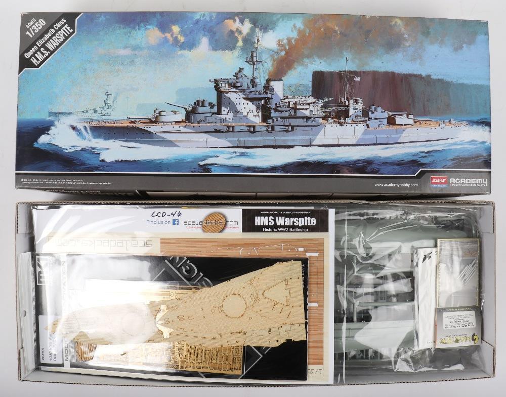 Two Academy 1:350 scale Battleship model kits