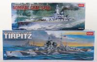 Two Academy 1:350 scale German Battleship model kits