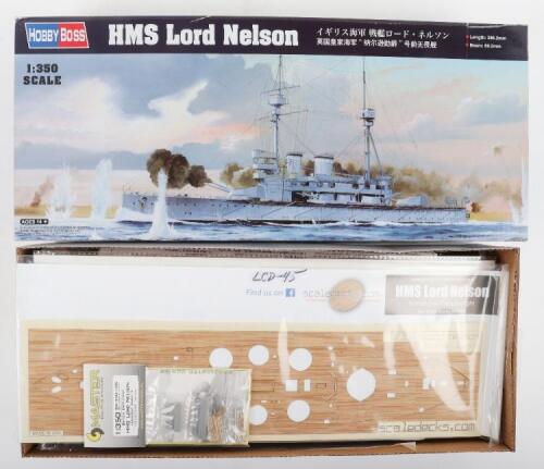 Four Hobby Boss 1:350 scale Battleship model kits