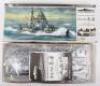 Two Aoshima 1:350 scale plastic model kits including Japanese Navy Heavy Cruiser CHOKAI 1942 - 2