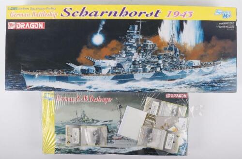 Two Dragon 1:350 scale German Warships model kits